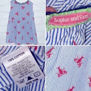 Sophie & Sam Maine Lobster Preppy Seashore Dress 24 mos
